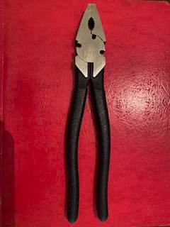 #00112 10" square nose fence pliers with three wire cutters.